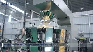 Automatic vertical packing machine 14 head weigher machine with multi function for popcorn packing