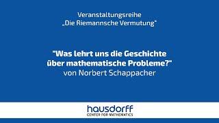 Vortrag "Was lehrt uns die Geschichte über mathematische Probleme?"