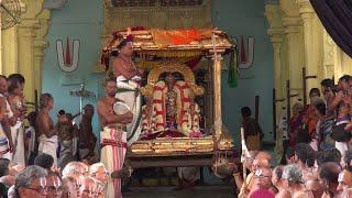 Kanchi Varadarajan -  Brahmothsavam Day 01 Morning - Dhwajarohanam, Thanga Chapparam_54m 44s (OLD)