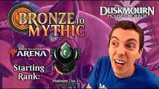  Bronze To Mythic: Episode 14 - Starting Rank: Platinum 2 - MTG Arena: Duskmourn: House Of Horror