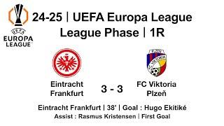 24-25 #UEFAEuropaLeague #LeaguePhase｜1R｜#EintrachtFrankfurt 3 - 3 #FCViktoriaPlzeň｜#HugoEkitiké