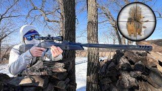 EPIC Scope Cam Snow Squirrel Hunting! (CATCH CLEAN COOK)