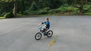 Stefano learning to ride bike