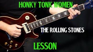 how to play "Honky Tonk Women" on guitar by The Rolling Stones | guitar LESSON tutorial