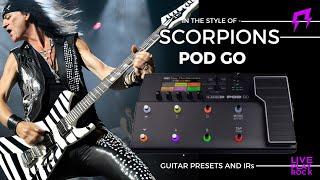 Scorpions style POD GO guitar presets and IR impulse by Liveplayrock #liveplayrock #line6podgo