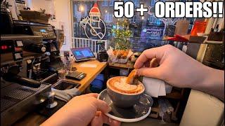 POV- A cafe rush at Christmas! *54 ORDERS IN A ROW*