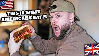 SHOCKED British Guy tries an American PB & J sandwich for the First Time!