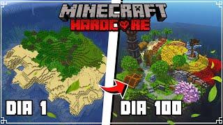 SOBREVIVI 100 DIAS EM UMA ILHA NO MINECRAFT HARDCORE