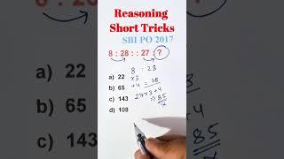 Reasoning Short Tricks || Number analogy | #shorts CTET, TET, SUPER TET, SSC, SSCGd #coaching