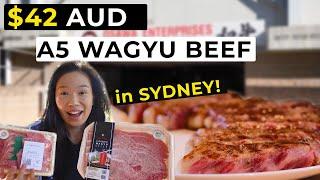 $42 JAPANESE A5 WAGYU BEEF in AUSTRALIA! Kobe Beef Yakiniku at Home (Sydney Vlog)  - 悉尼純日本A5和牛牛扒