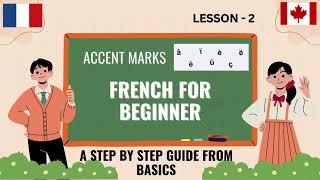 How French accent marks sounds in French Lesson - 2 of A1 level for beginners /learn French