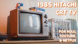 80's Hitachi CRT TV - Using A CRT In 2021, Streaming Youtube, Netflix, Hulu