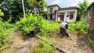 Beautiful transformation from an overgrown alley Clean up an eye-catching abandoned house