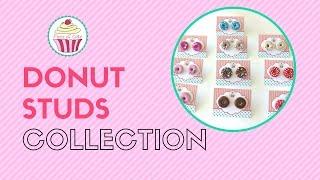 Polymer clay donuts  Donut earrings collection