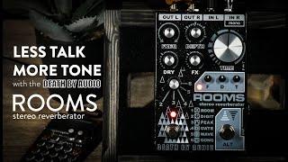 Death By Audio ROOMS Stereo Reverberator Demo (Stereo and Mono examples - Use Headphones)