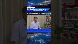 復旦大學彭希哲：未來十年勞動年齡人口每年減少800萬 #人口減少 #人口結構 #中國勞動力 #人口老齡化 #經濟影響 #人口政策