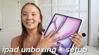 IPAD UNBOXING + SETUP! - what’s on my ipad 2024 