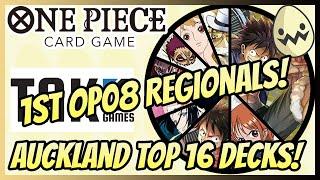 One Piece Card Game: First English OP08 Regionals! TAK Games' Auckland Regionals Top 16 Decks!