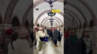 Ukrainian Choir Caroling in Kyiv Subway Due to Air Raid Alert Because of Russians. Christmas in 