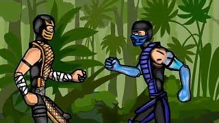 Scorpion VS Sub Zero (Mortal Kombat) - Drawing cartoons 2