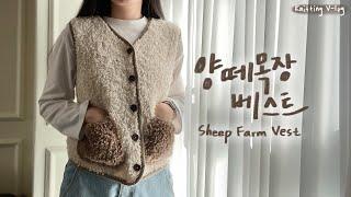 Sheep Farm Vest : My first self-made knitting pattern challenge