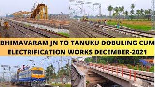 || Bhimavaram Jn  to Tanuku Dobuling Cum Electrification Works || Indian Railways||Manoj rail info||