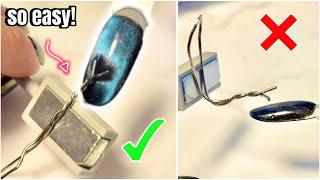 How to Do Magnetic Heart nails (no strong magnets needed)