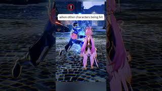 when characters being hit...