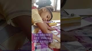 Nili'svlog#tuitiontime#boy fell asleep#