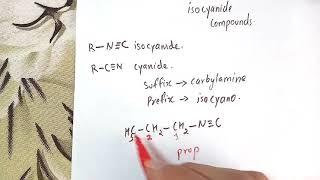 Nomenclature of isocyanide