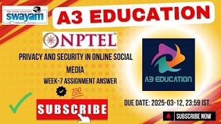 NPTEL Privacy and Security in Online Social Media Week 7 Assignment Answers Solution | 2025 - Jan