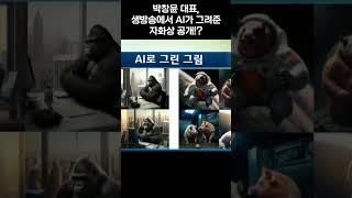 박창윤 대표, 생방송에서 AI가 그려준 자화상 공개!? #SHORTS