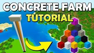 Best 1.21 Concrete Farm in Minecraft Bedrock (MCPE/Xbox/PS4/Nintendo Switch/PC)