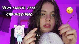 ASMR CATANDO PIOLHOS NA SUA CABEÇA | cafuné intenso