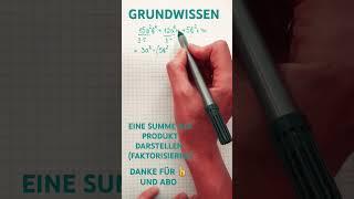 TERME: FAKTORZERLEGUNG #maths #students #youtubeshorts