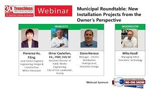 July 2022 Trenchless Technology Webcast: New Installation Projects from the Owner’s Perspective