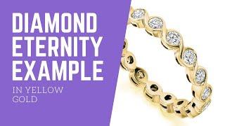 Full Diamond Eternity Ring Example in Yellow Gold