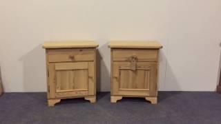 Pair of Small Antique Bedside Cupboards  - Pinefinders Old Pine Furniture Warehouse