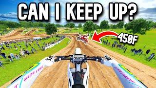 HOLDING A 2 STROKE WIDE OPEN VS 450'S IN MX BIKES!