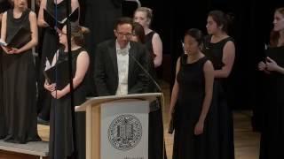 Seth Houston recognizes graduating senior vocalists and MFA pianists