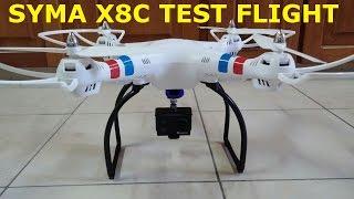 Syma x8c with SJ4000 test flight