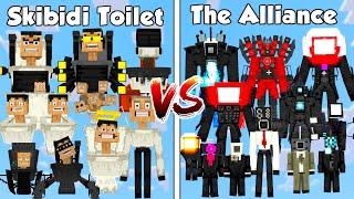 ALL SKIBIDI TOILET vs ALL SKIBIDI MAN BATTLE in MINECRAFT PE