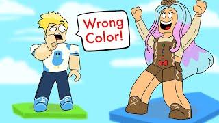 Color Block Challenge! Gamer Chad and CookieSwirl play Roblox