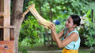 Cook tasty food and sticky rice jackfruit recipe in my countryside - Polin life style