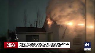 West Weber couple shares message of gratitude after house fire