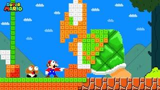 Super Mario Bros. But Mario Touches Everything Turns into Tetris