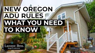 New ADU rules for Portland and Oregon