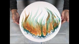 Pretty Things Round One  Acrylic Pour Swipe, Acrylic Pour Painting, Acrylic Painting Tutorials