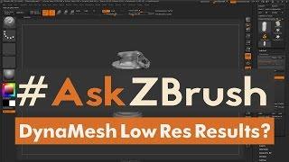 #AskZBrush: “DynaMesh is generating low resolution results? What is happening?”