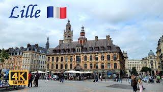 4K LILLE, FRANCE, WALKING TOUR: Belgian Flair, French Heartbeat!